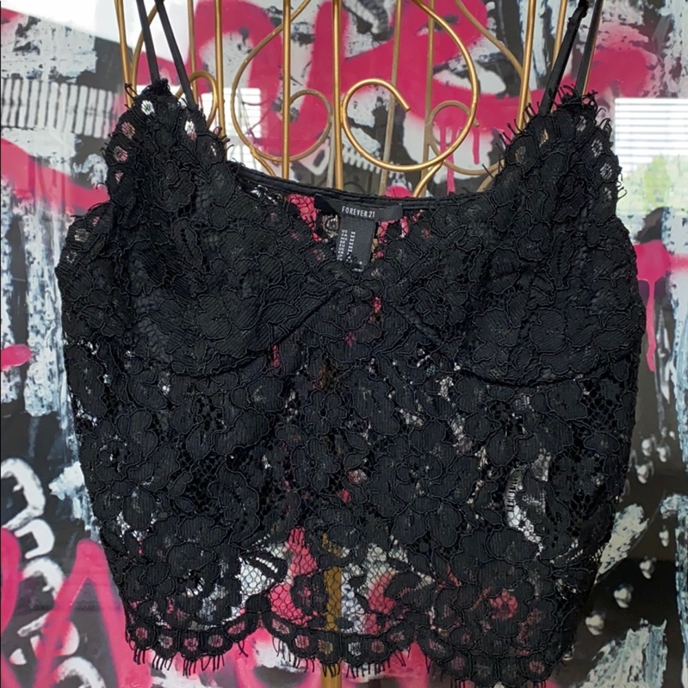 Black lace Bralette